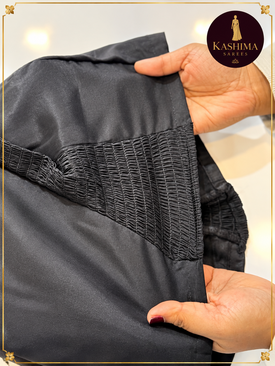 Plain Stretchable Padded Blouse – Classic Black