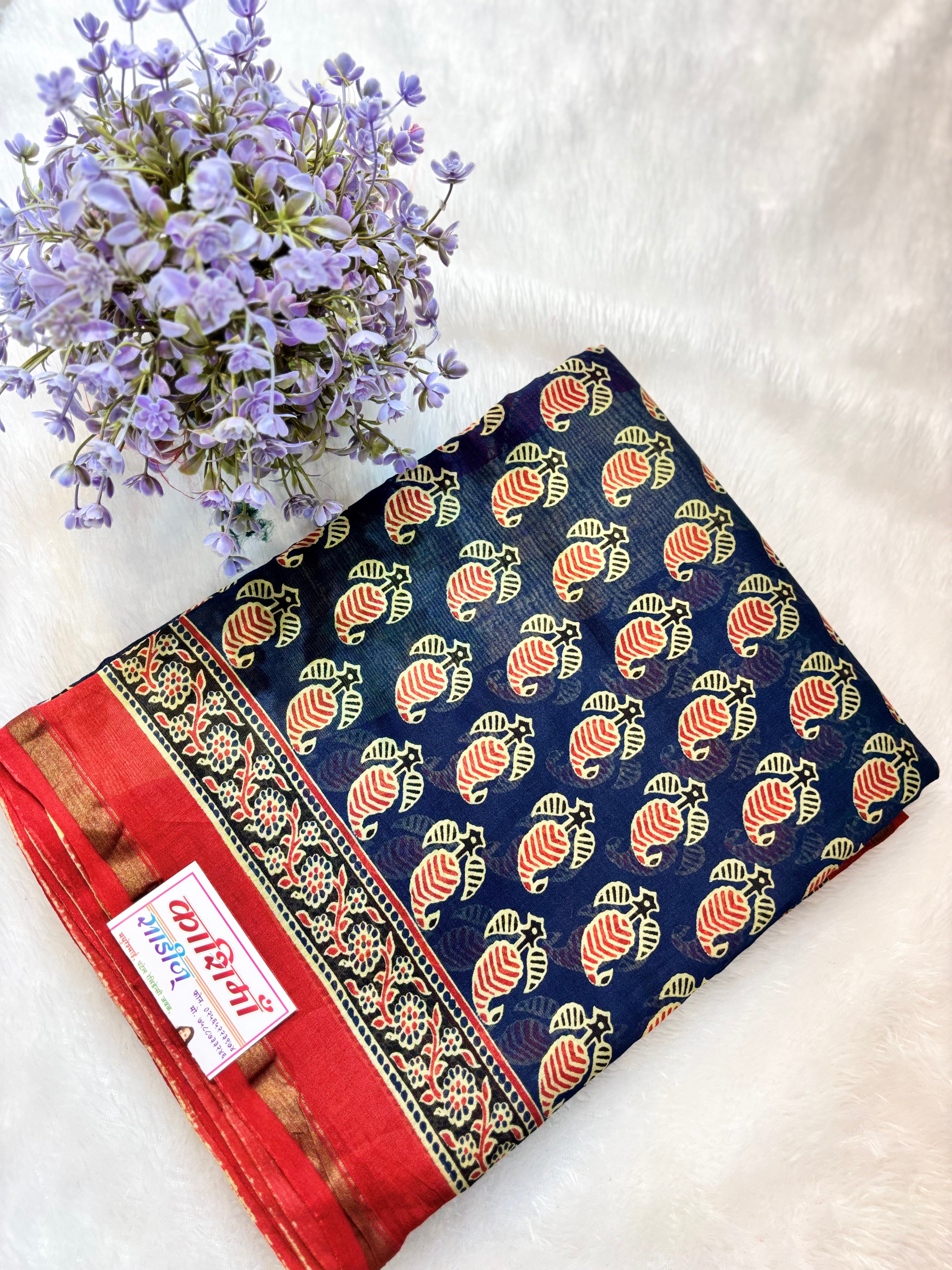 HANDLOOM HAND BLOCK PRINT SAREE