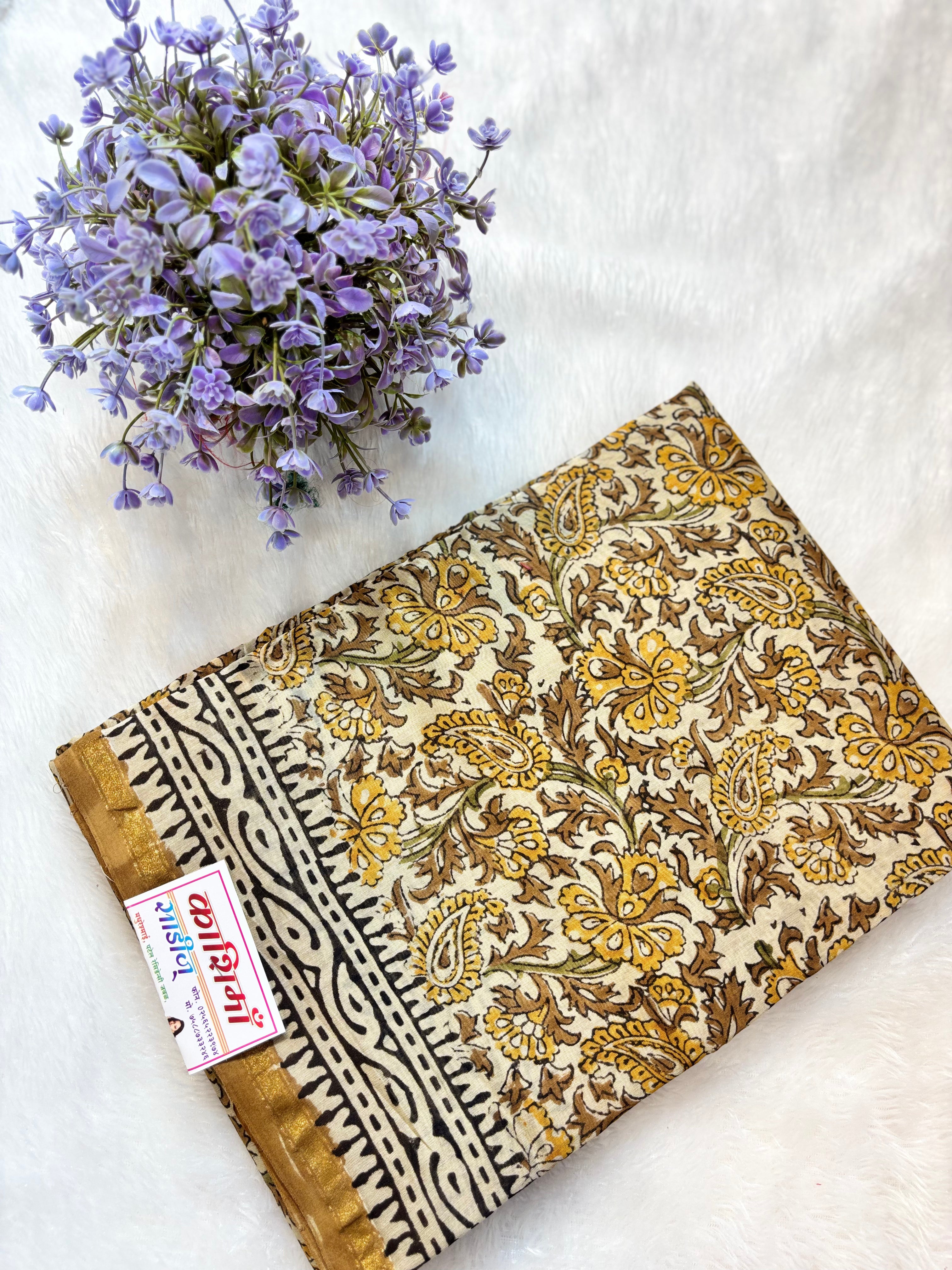 HANDLOOM HAND BLOCK PRINT SAREE