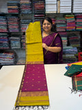 Contrast Flower Butta Maheshwari Handloom