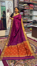 Contrast Kamal Butta Maheshwari Saree with Big Border – Bold. Classic. Regal.