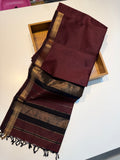 Handloom Garbhreshmi Maheshwari Saree – Pure Malbari Silk | Traditional Handwoven Elegance
