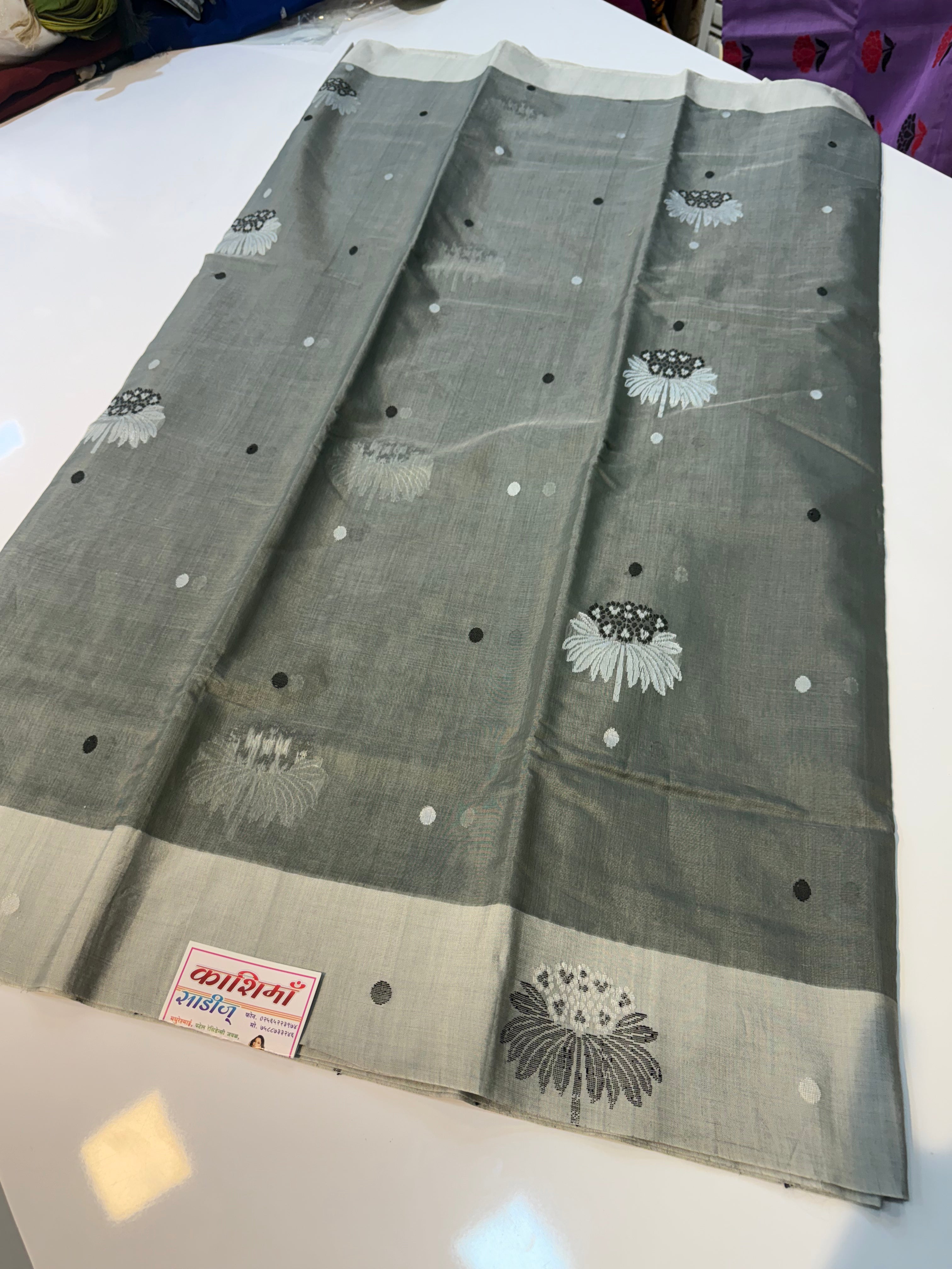 CHANDERI SILK IN ELEGANT GRAY COLOUR
