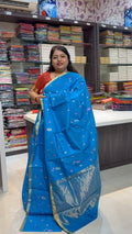 CHANDERI PURE SILK IN BLUE