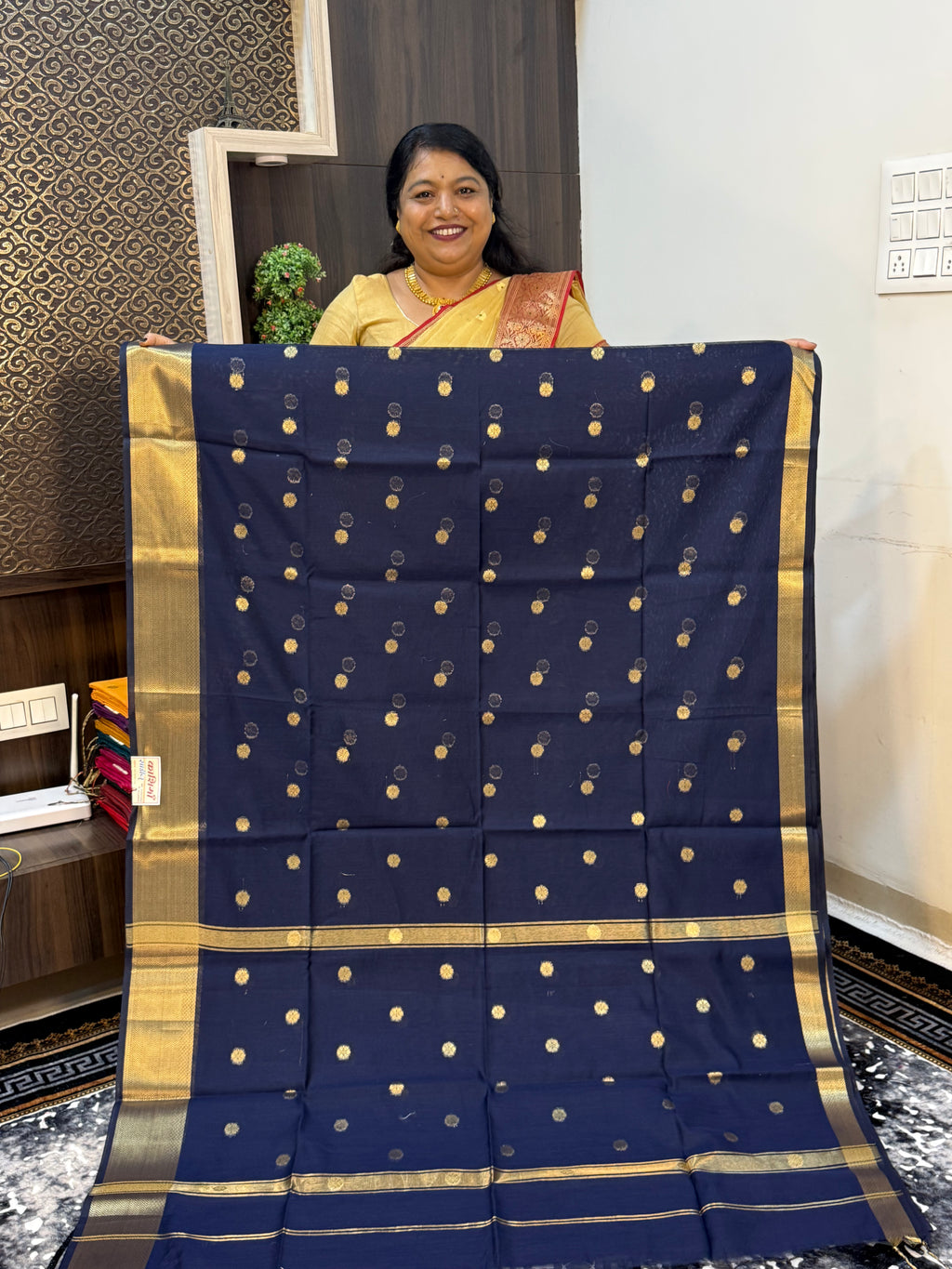 VRIN-17 | Elegant Dollar Butta Vrinda Cotton Saree