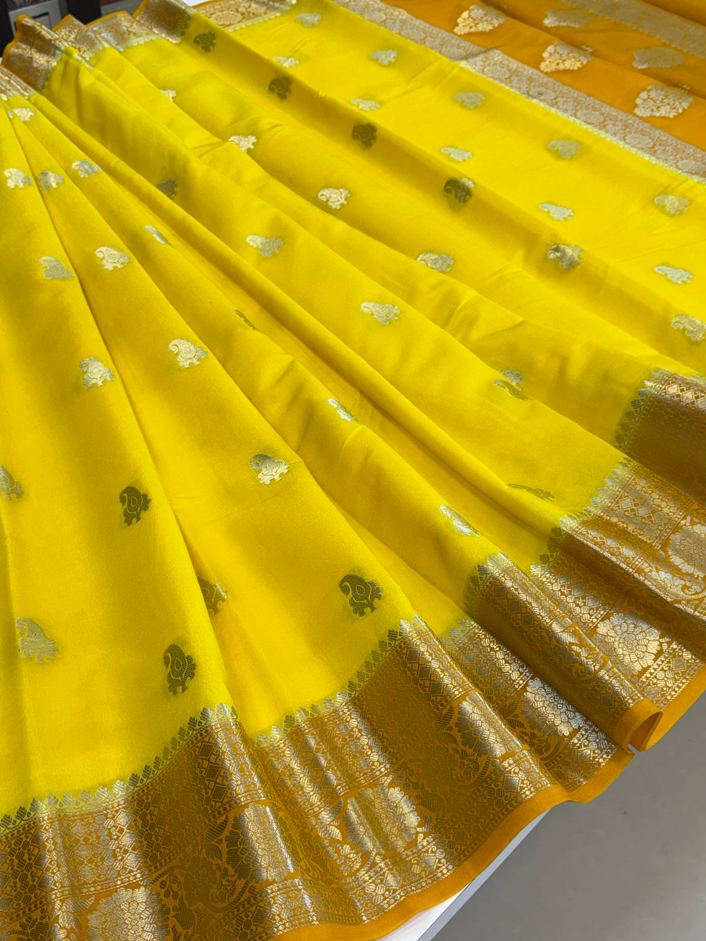 Premium Banarasi Silk Saree – Art Georgette Semi Silk | Rich Designer Weave | 6.5 Mtrs with Blouse Piece