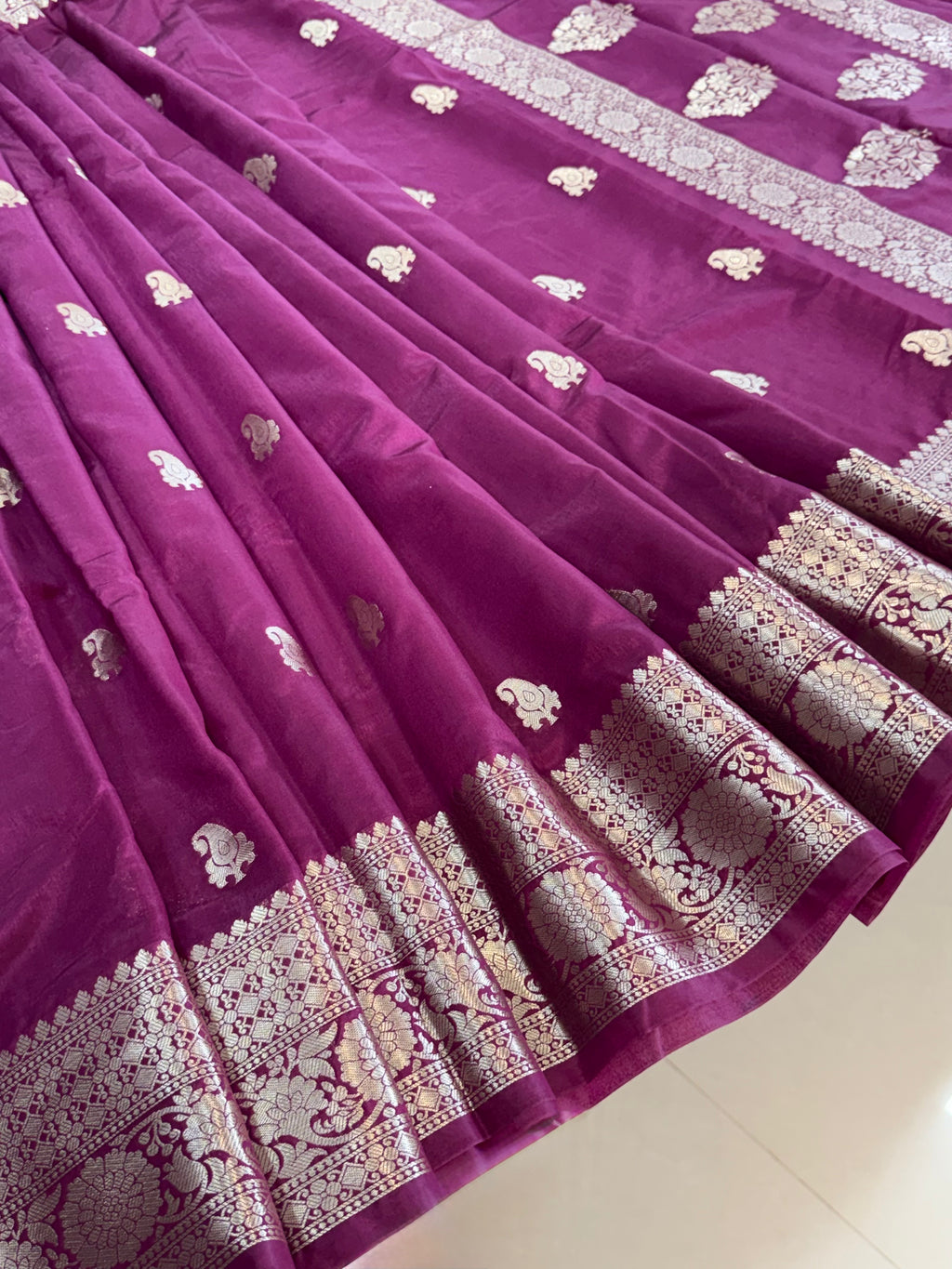 Magenta Pink Banarasi Silk Saree – Art Georgette Semi Silk | Rich Designer Weave | 6.5 Mtrs with Blouse Piece