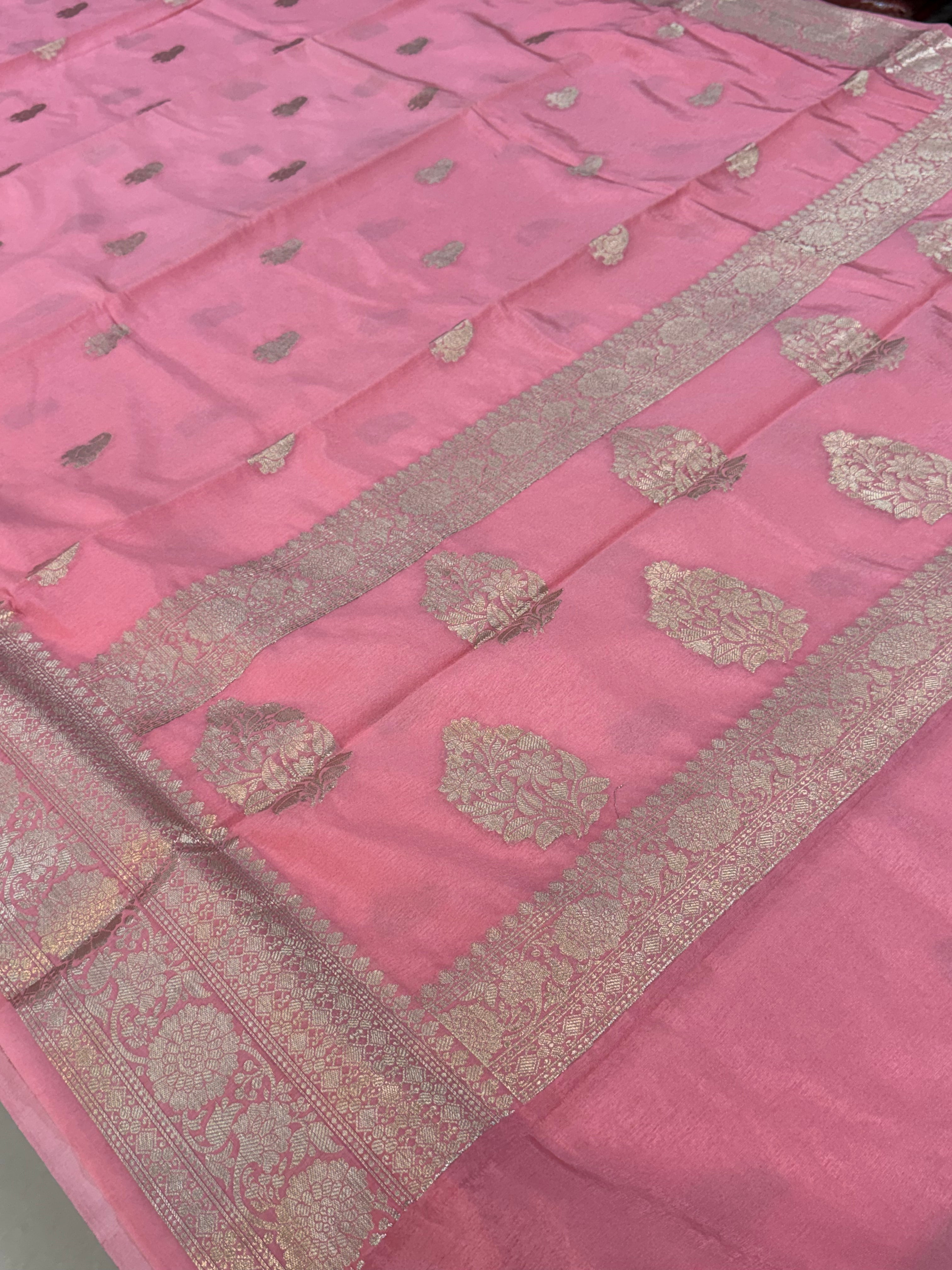 Premium Banarasi Silk Saree – Art Georgette Semi Silk | Rich Designer Weave | 6.5 Mtrs with Blouse Piece