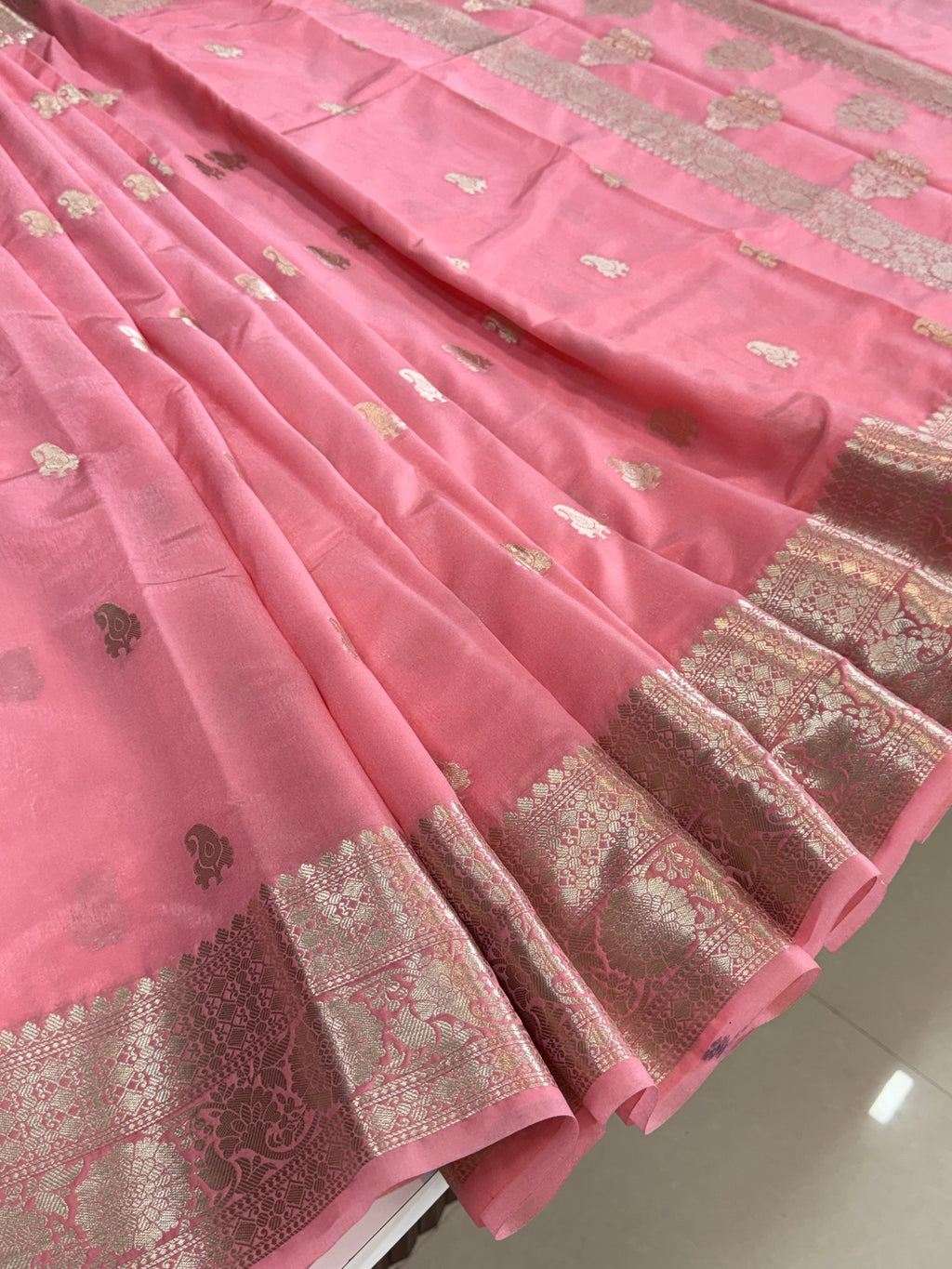 Premium Banarasi Silk Saree – Art Georgette Semi Silk | Rich Designer Weave | 6.5 Mtrs with Blouse Piece