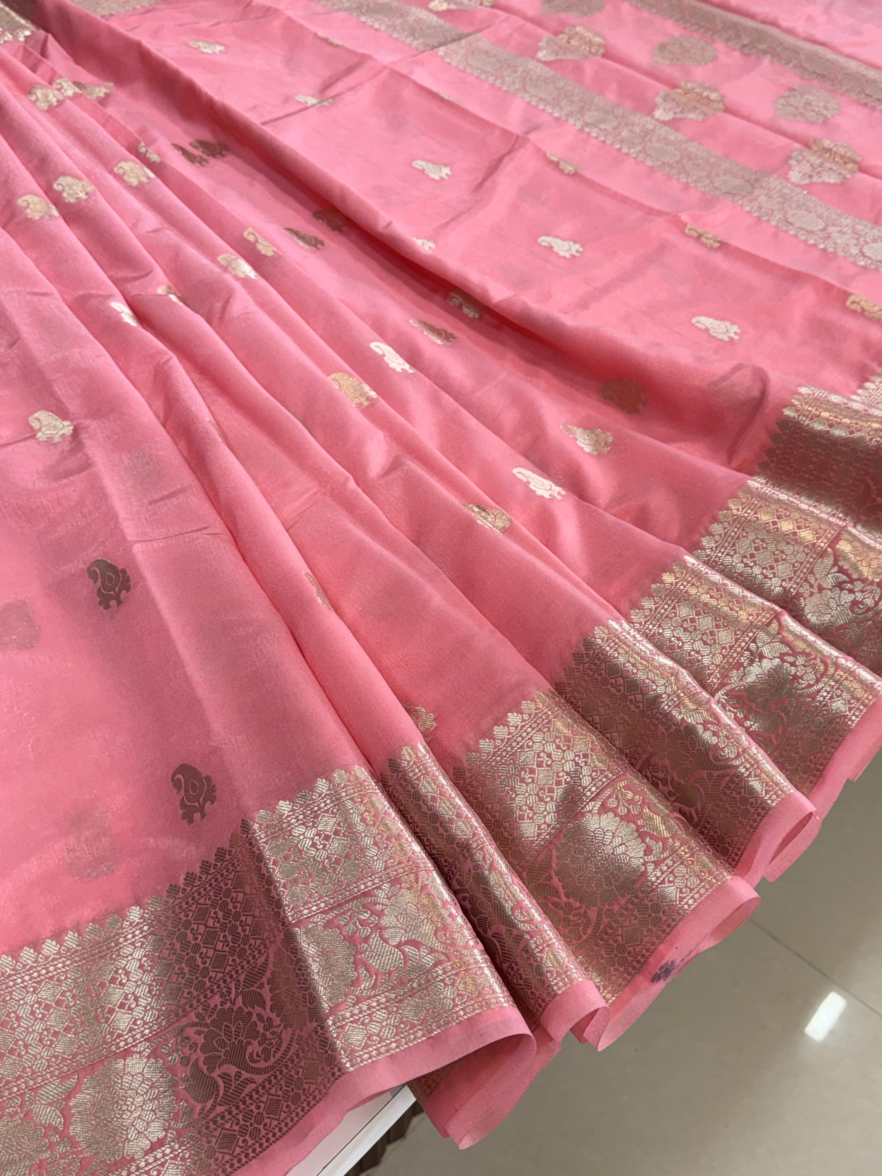 Premium Banarasi Silk Saree – Art Georgette Semi Silk | Rich Designer Weave | 6.5 Mtrs with Blouse Piece