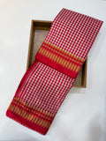 Handloom Ilkal Small Checks Cotton Silk Saree