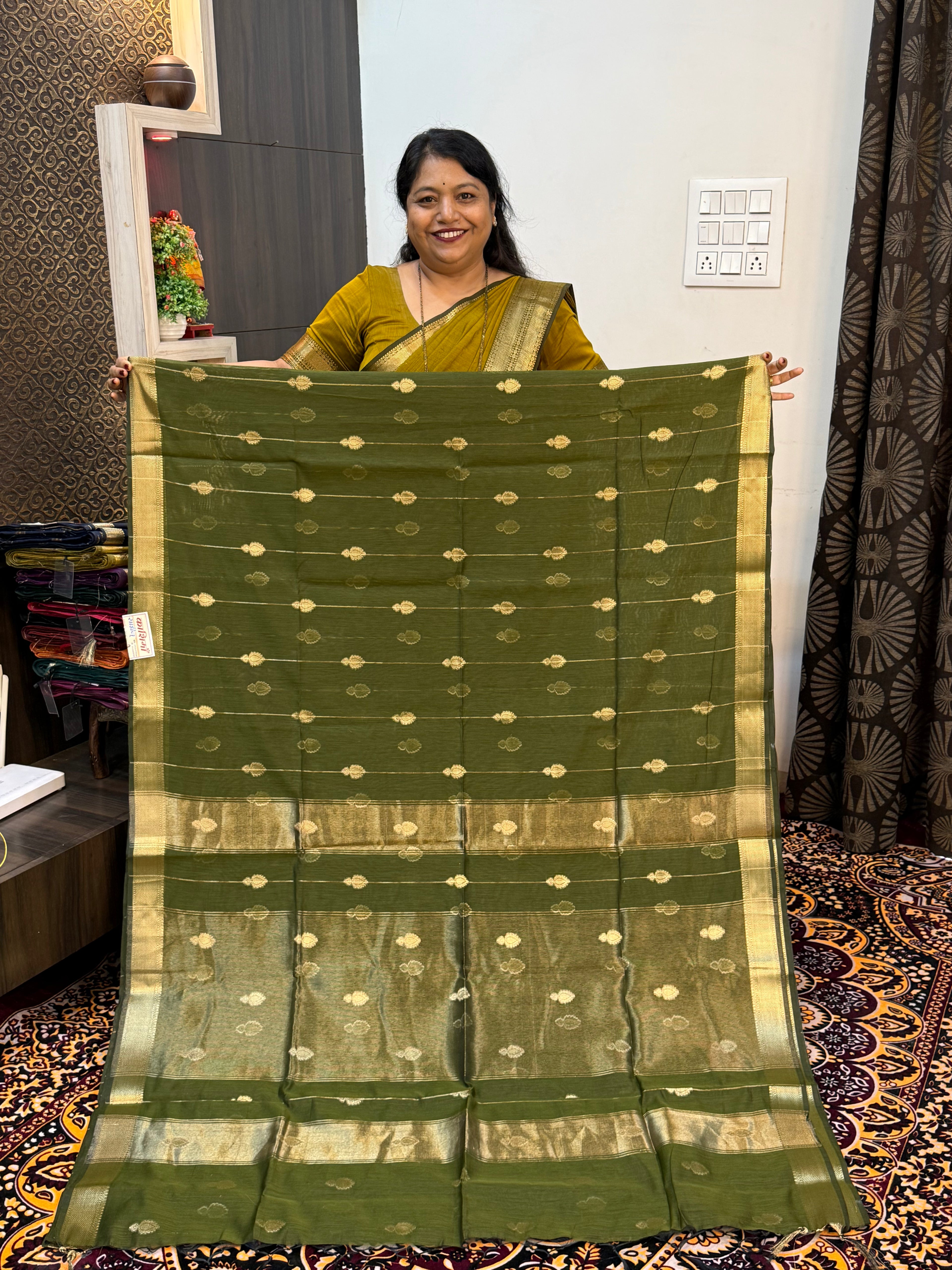VRINDA COTTON DIYA BUTTA SAREES