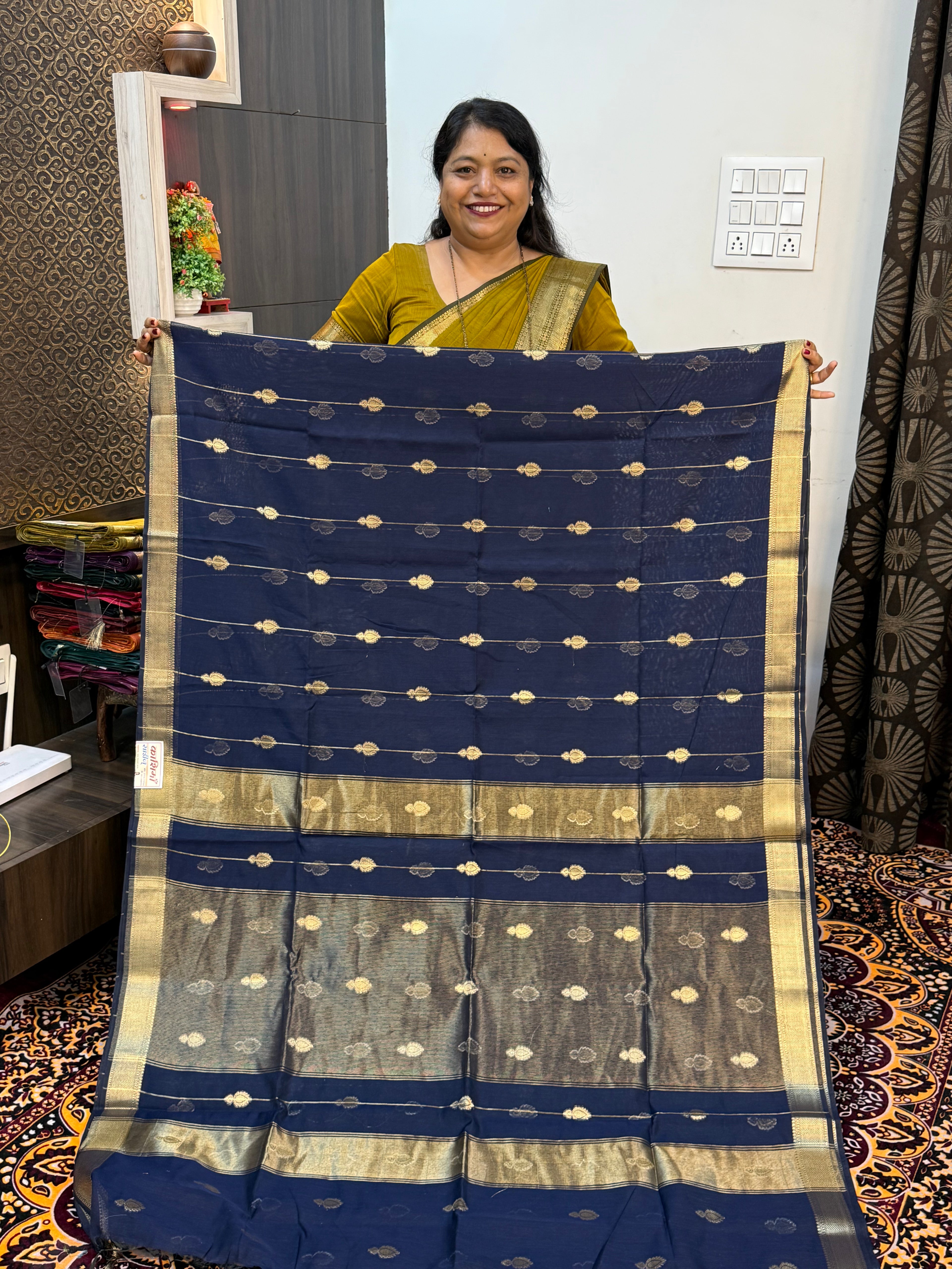 VRINDA COTTON DIYA BUTTA SAREES