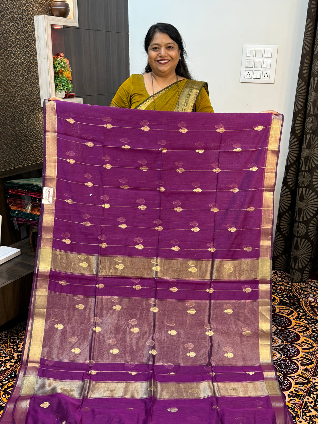 VRINDA COTTON DIYA BUTTA SAREES