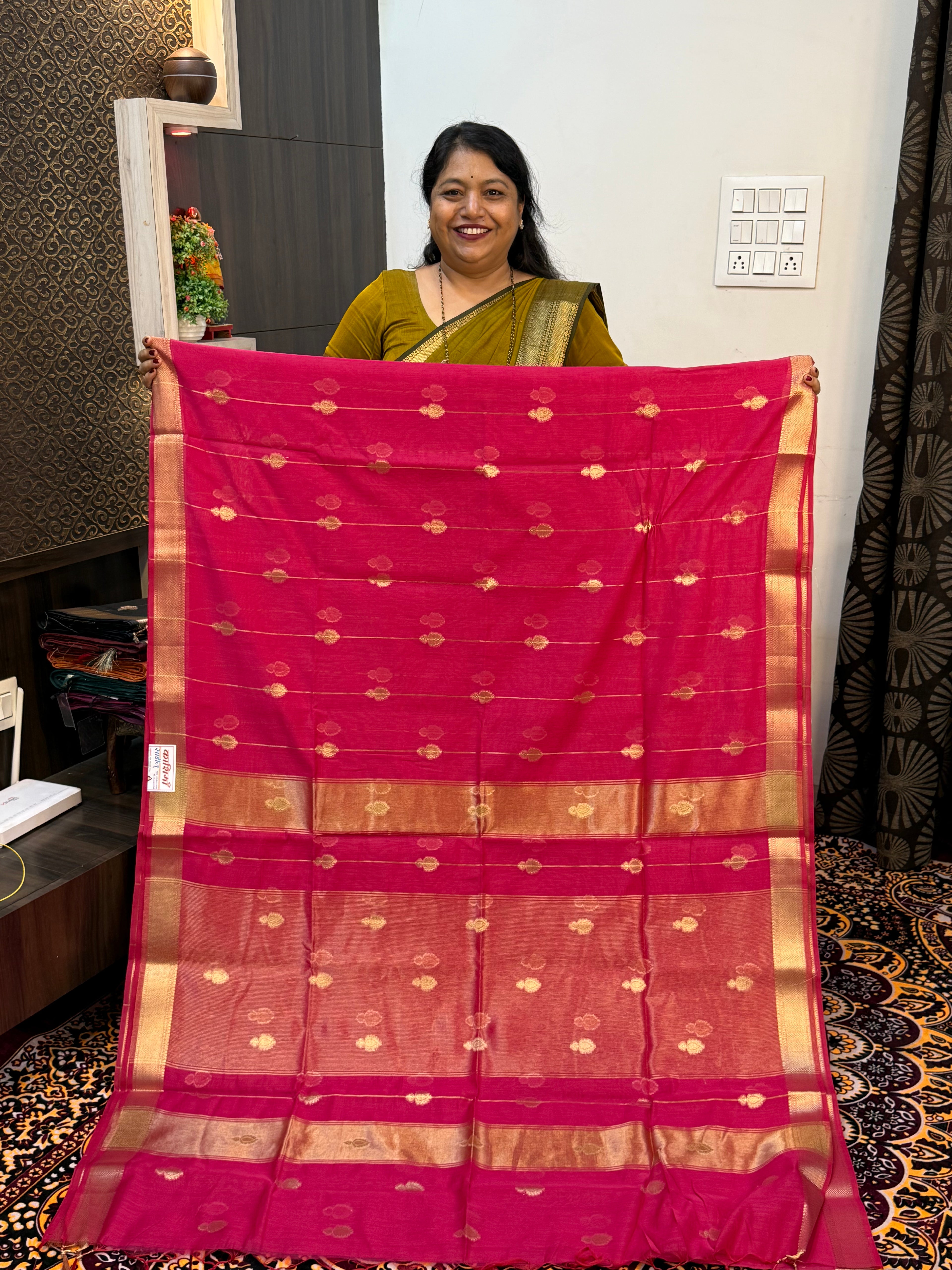 VRINDA COTTON DIYA BUTTA SAREES