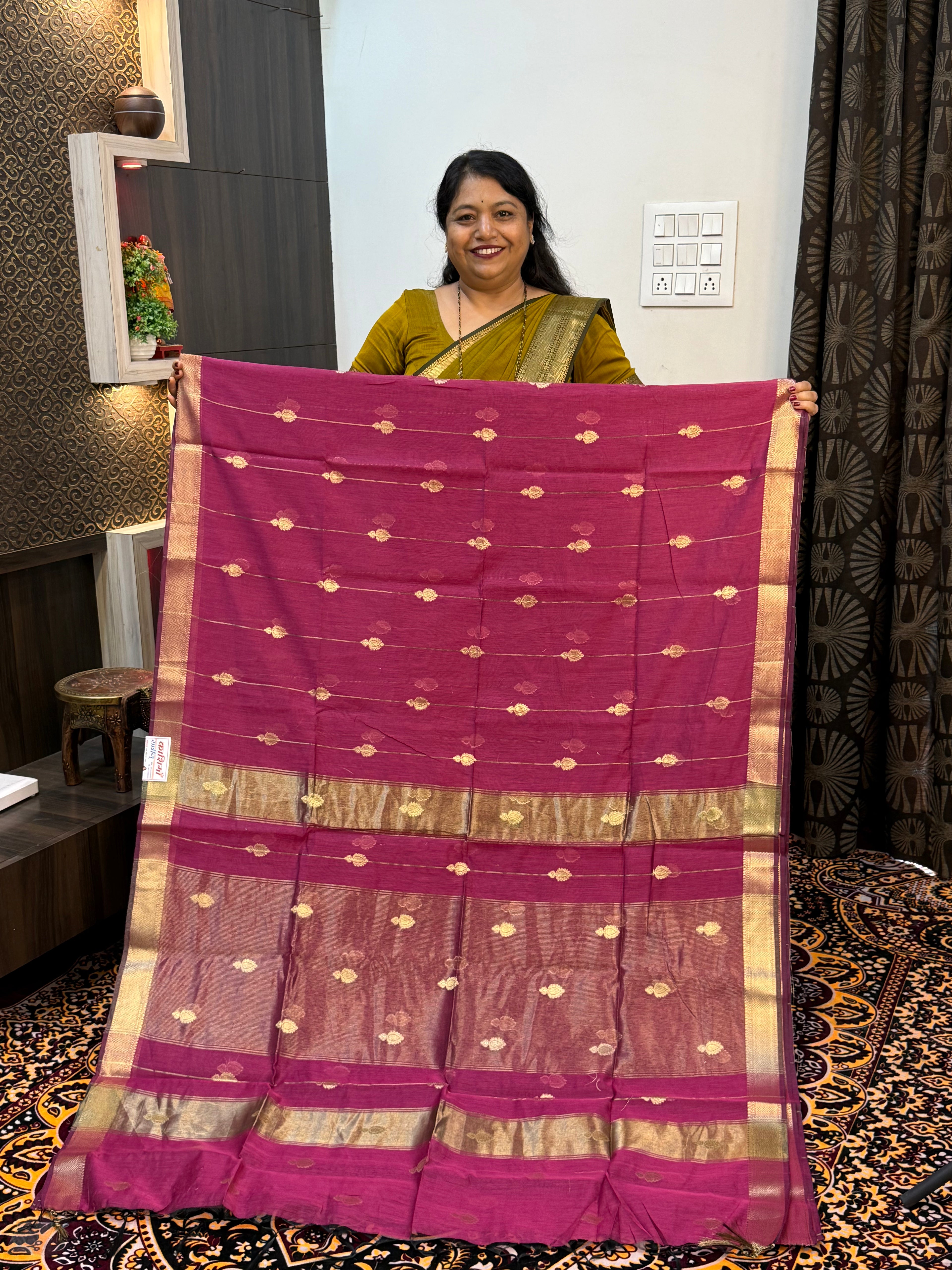 VRINDA COTTON DIYA BUTTA SAREES
