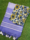 PURE KHADHI GIRJA OAK SAREE WITH PRINTED BLOUSE