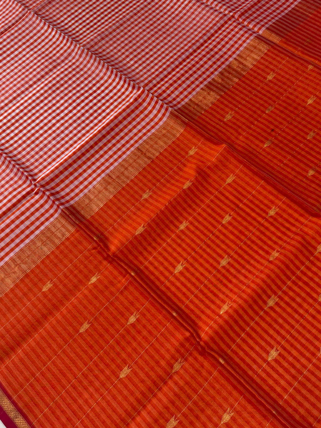 Checks Maheshwari Handloom Saree – Timeless Checks, Traditional Grace
