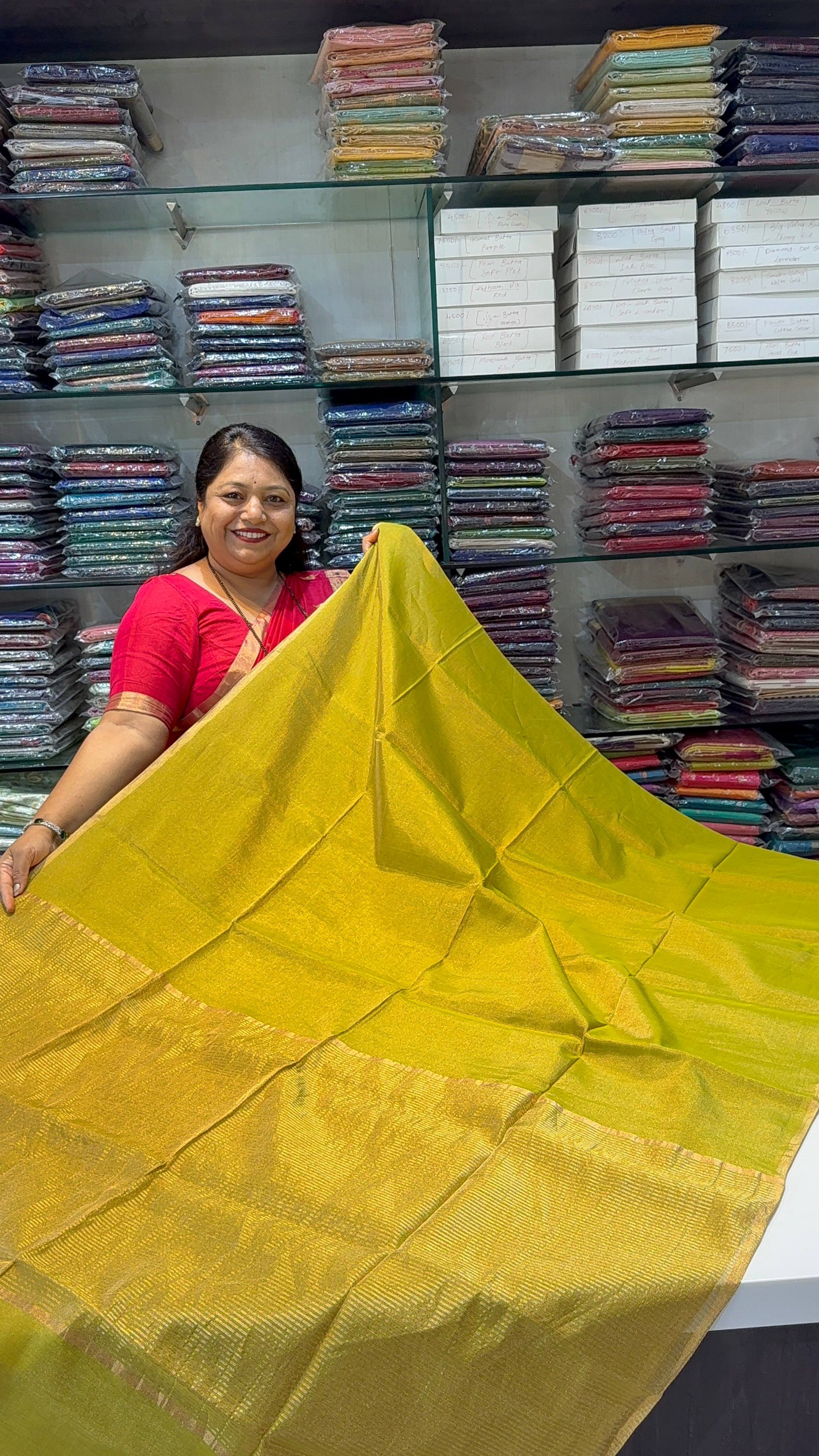 Plain Tissue Maheshwari Saree – Pure Handloom Elegance
