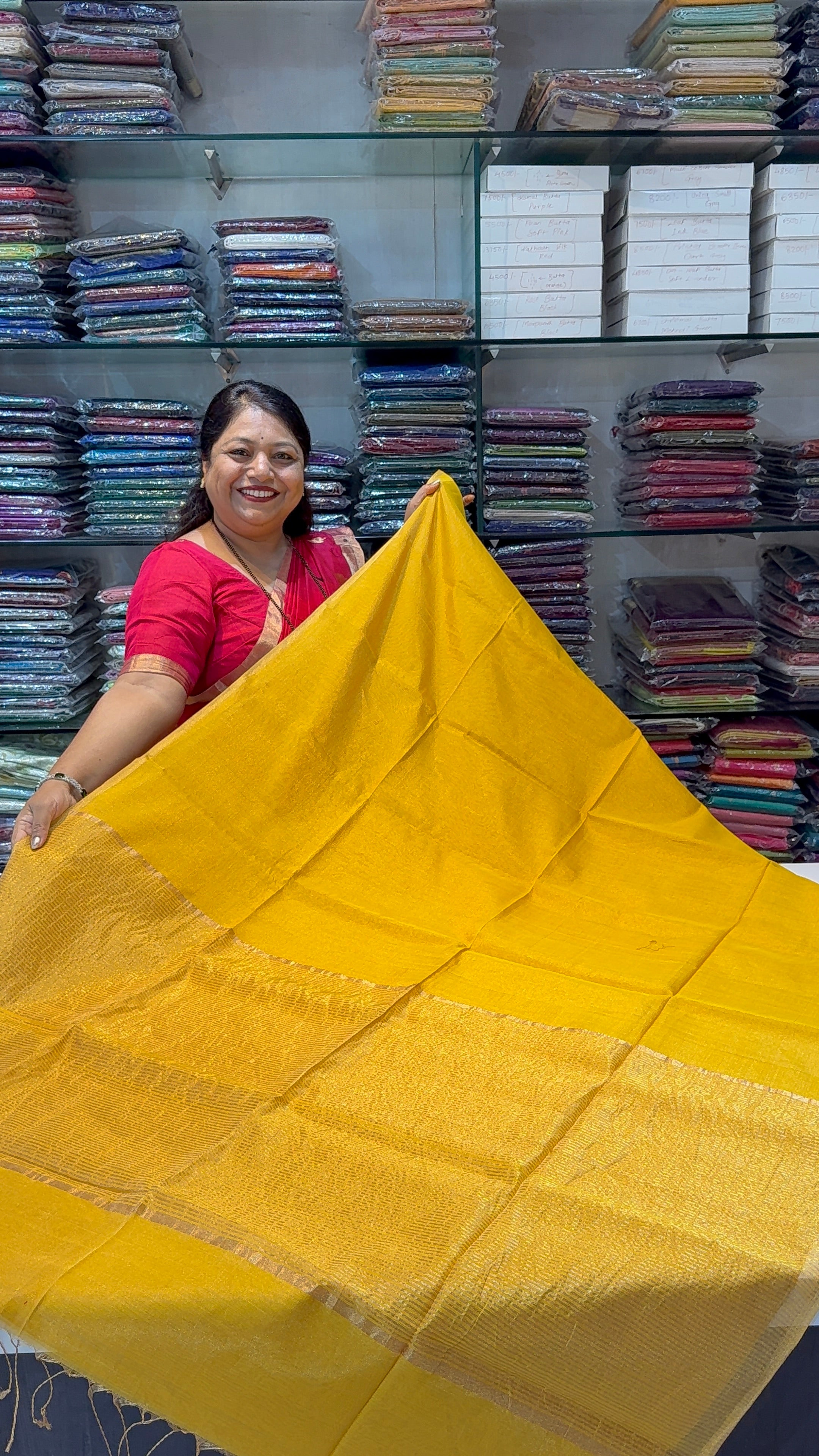 Plain Tissue Maheshwari Saree – Pure Handloom Elegance