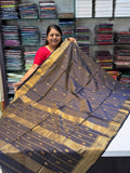 Tissue Maheshwari Saree with Zari & Silk Tilak Butta