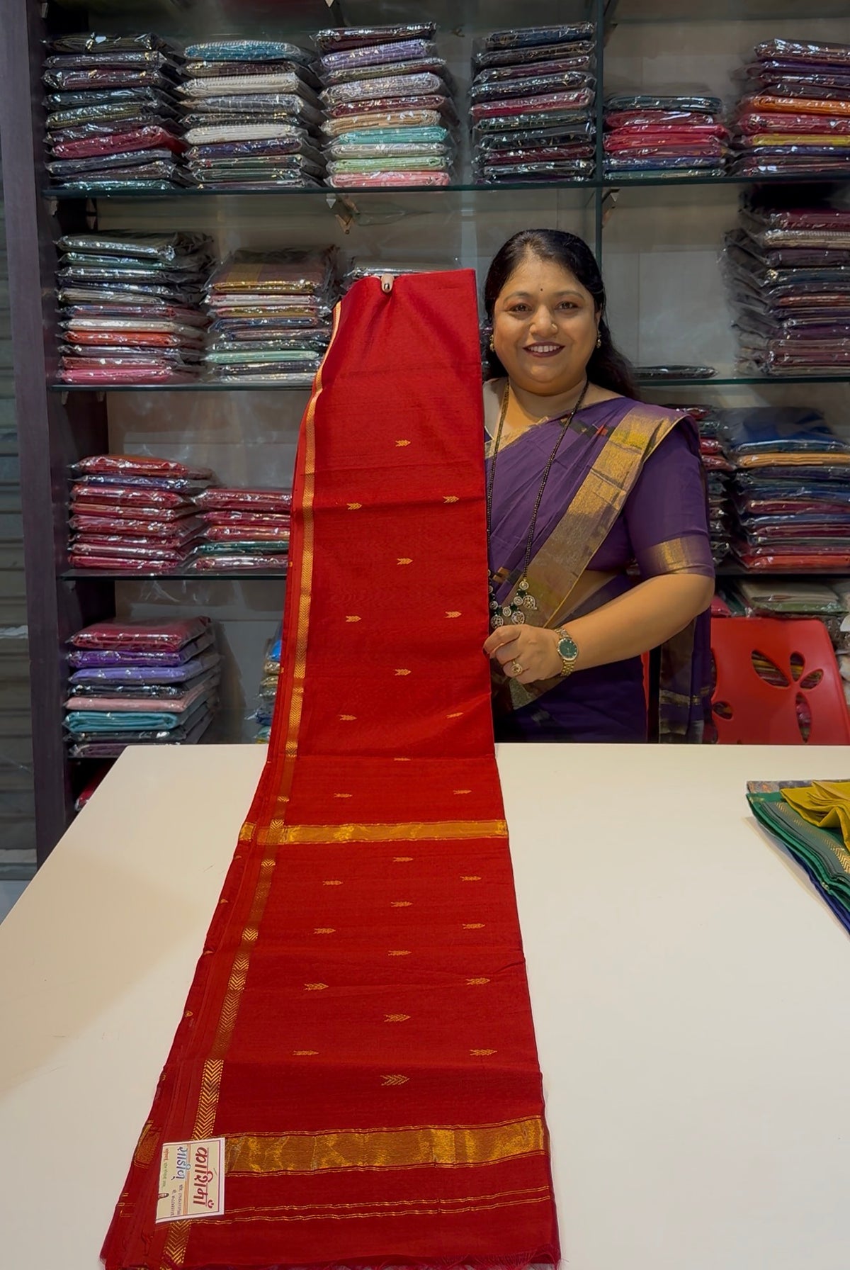 Arrow Butta Maheshwari Handloom Saree