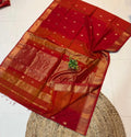 Pure Silk Kamal Butta Maheshwari Saree