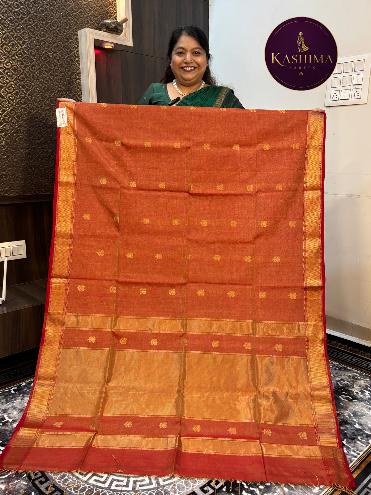 MAH-02 | Maheshwari Tissue Kamal Butta Saree