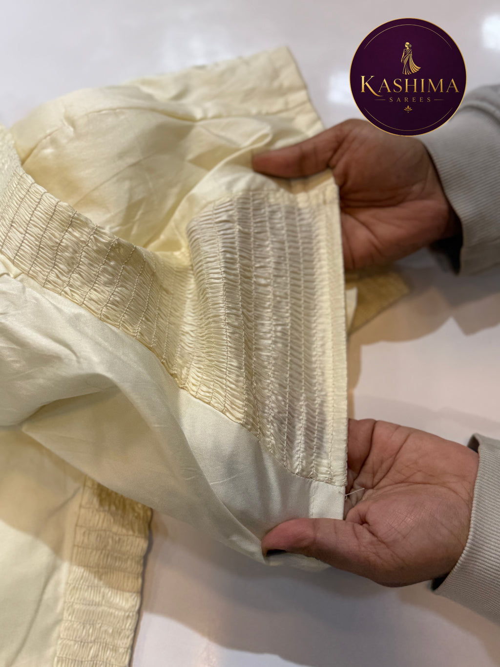 Plain Stretchable Padded Blouse – Classic White