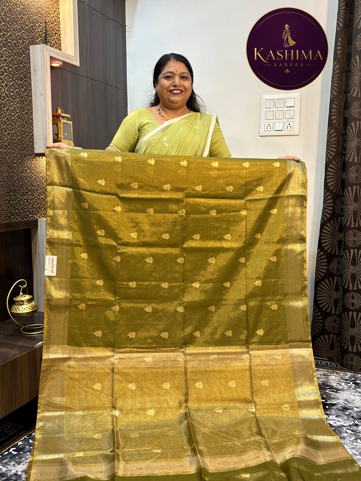 VRIN-10 | Tissue Kamal Butta Vrinda Cotton Saree