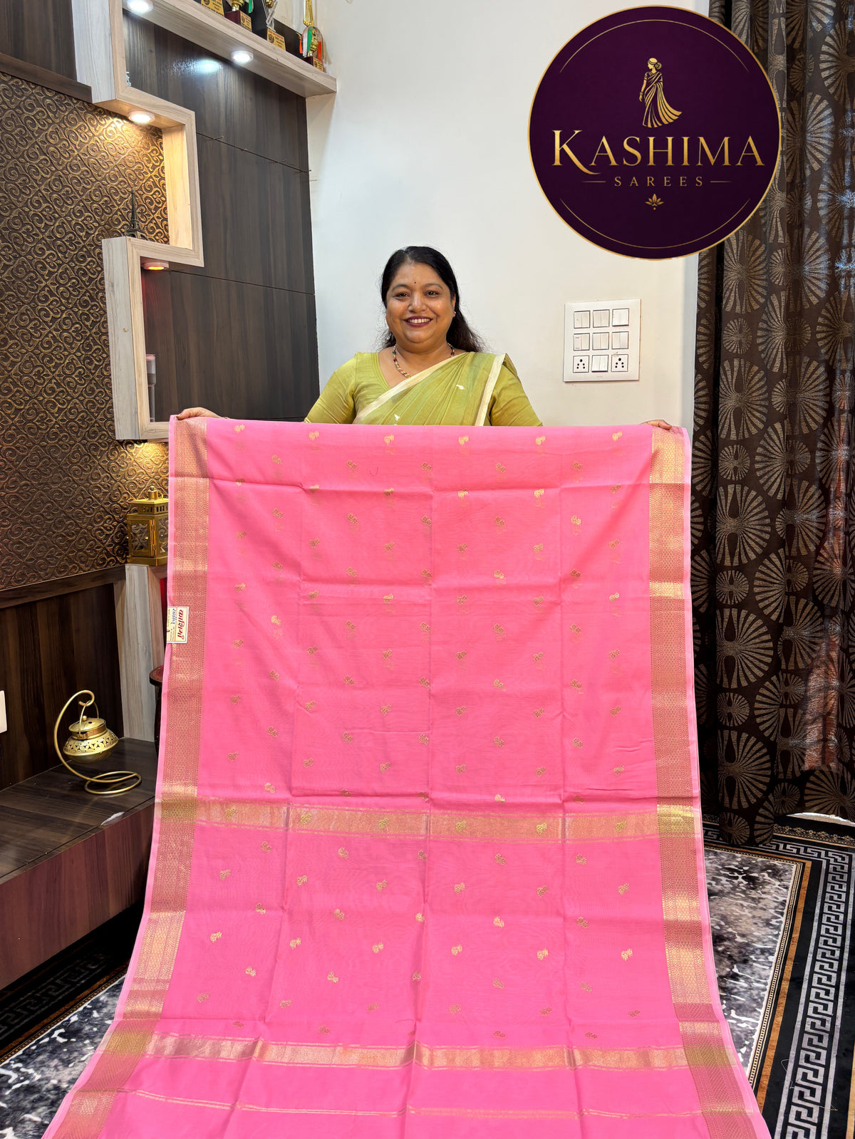 VRIN-13 | Nath Butta Vrinda Cotton Saree – Pastel Collection
