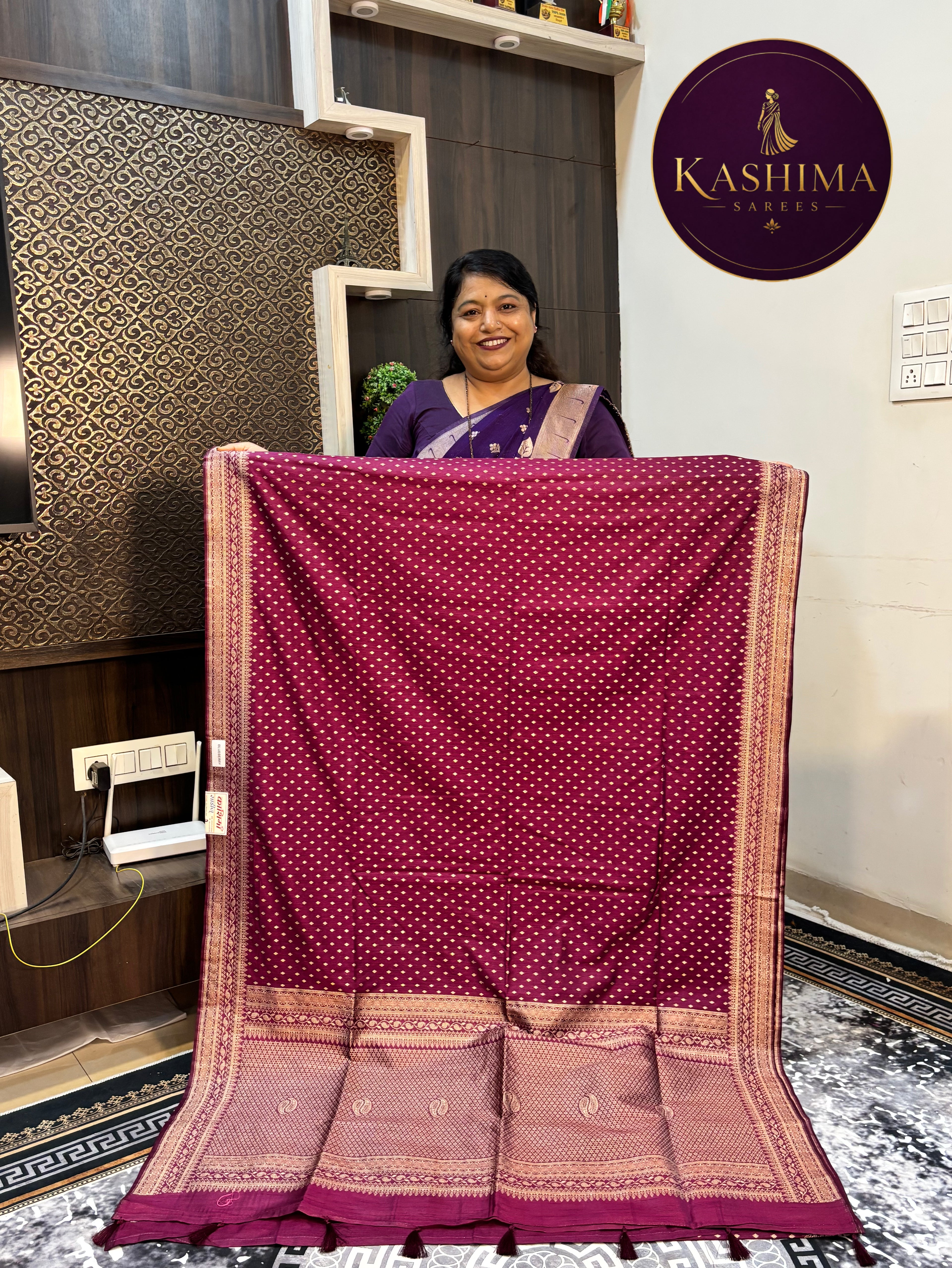 BAN-03 | Elegant Dot Butta Banarasi Silk Saree
