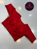 Plain Stretchable Padded Blouse – Vibrant Red