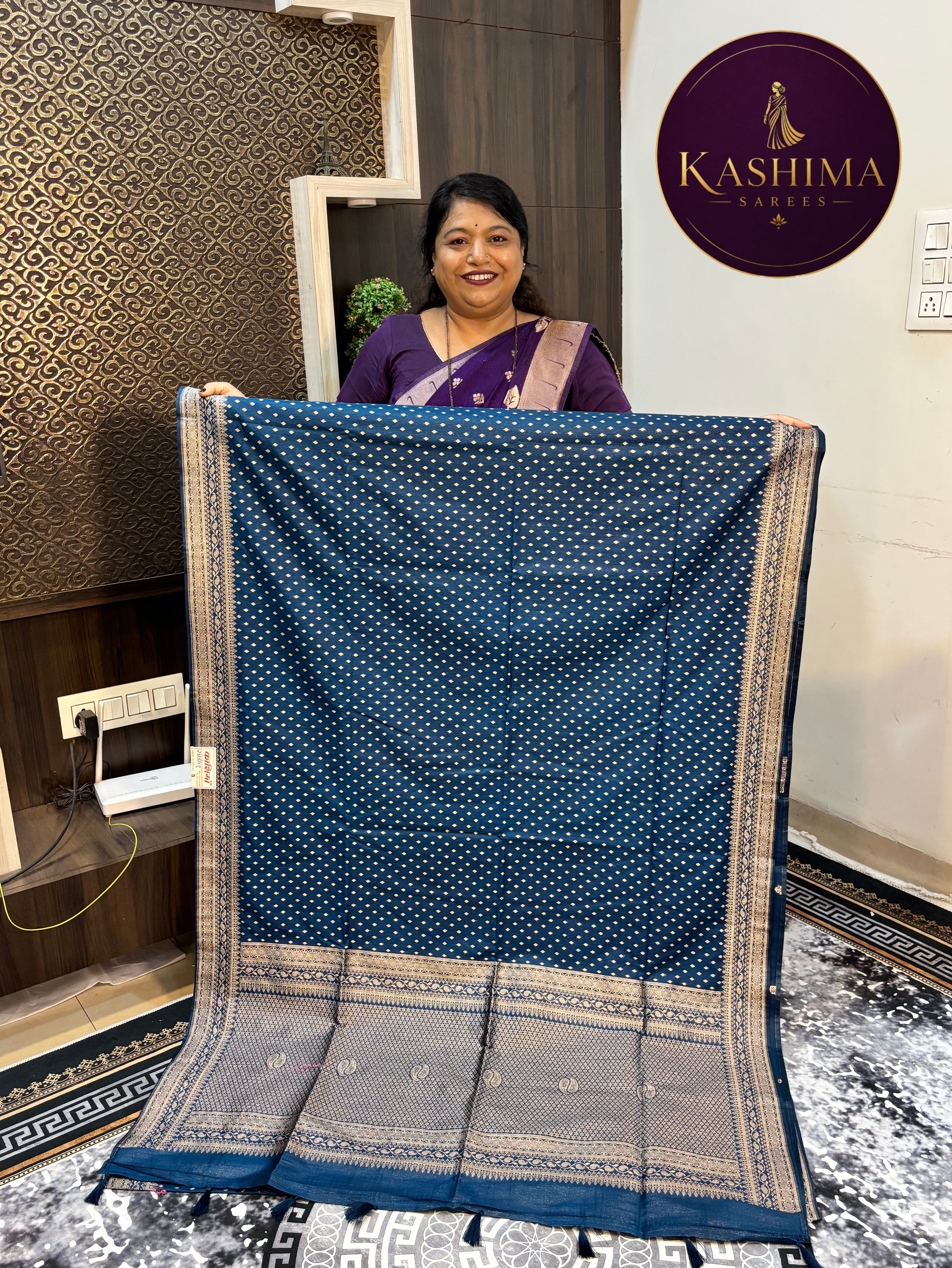 BAN-03 | Elegant Dot Butta Banarasi Silk Saree