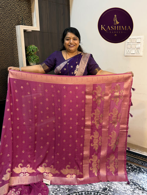 BAN-01  BANARSI ZARI | Vibrant Colour Silk Jute Banarasi Saree
