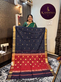 VRIN-15 | Kamal Butta Contrast Cotton Saree – Big Border Collection