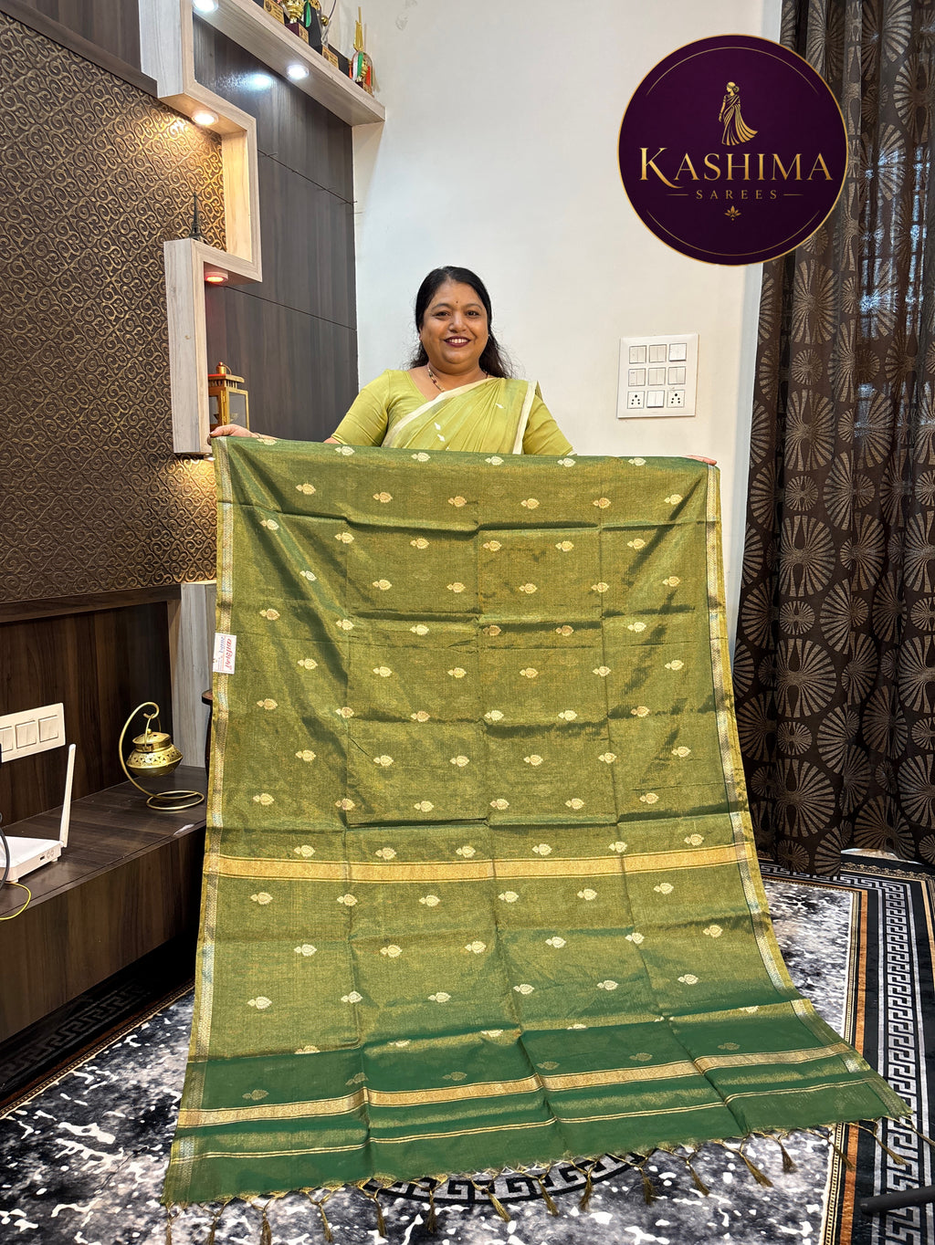 VRIN-11 | Diya Butta Tissue Vrinda Cotton Saree