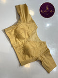 Plain Stretchable Padded Blouse – Elegant Golden
