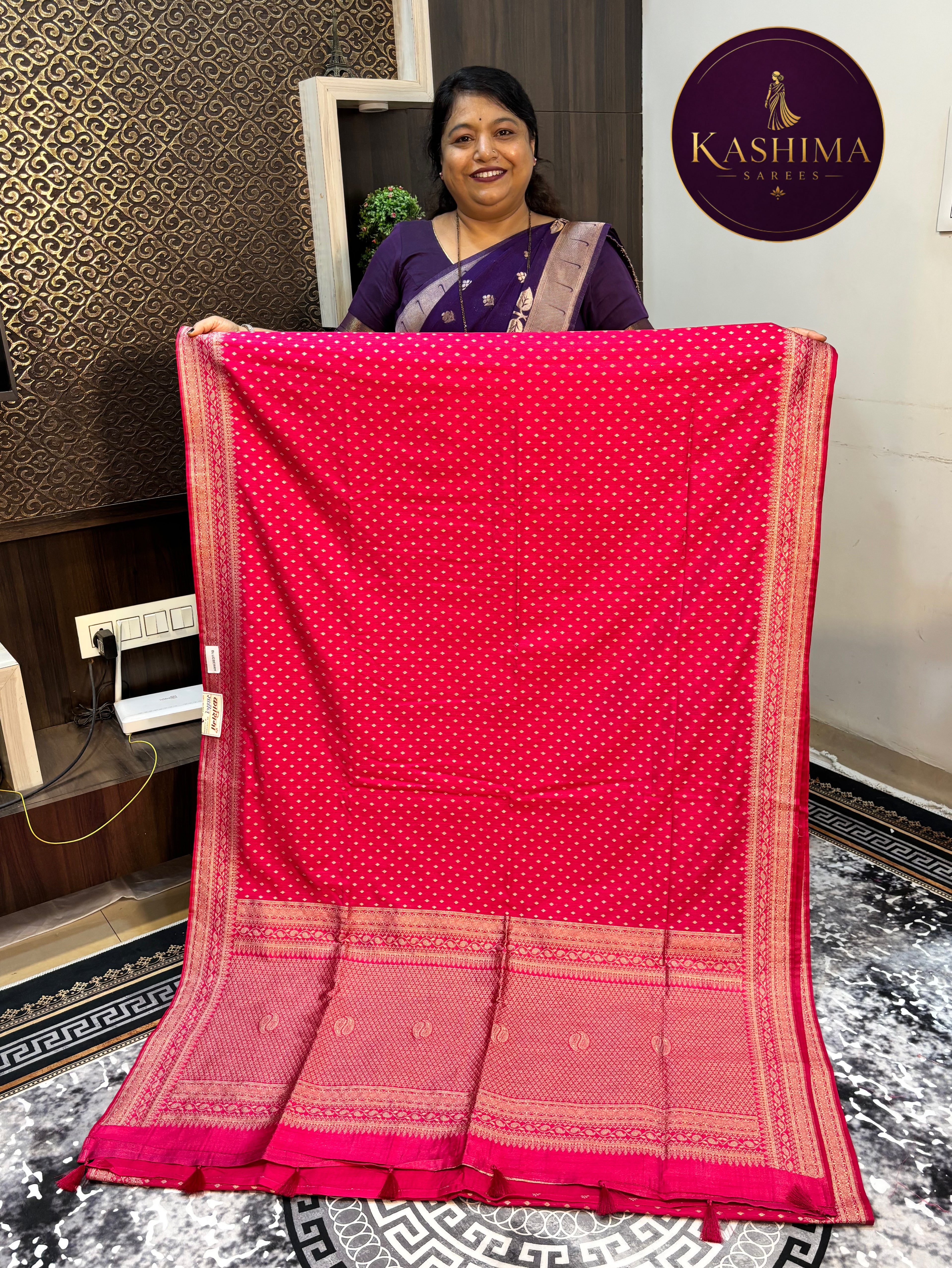 BAN-03 | Elegant Dot Butta Banarasi Silk Saree