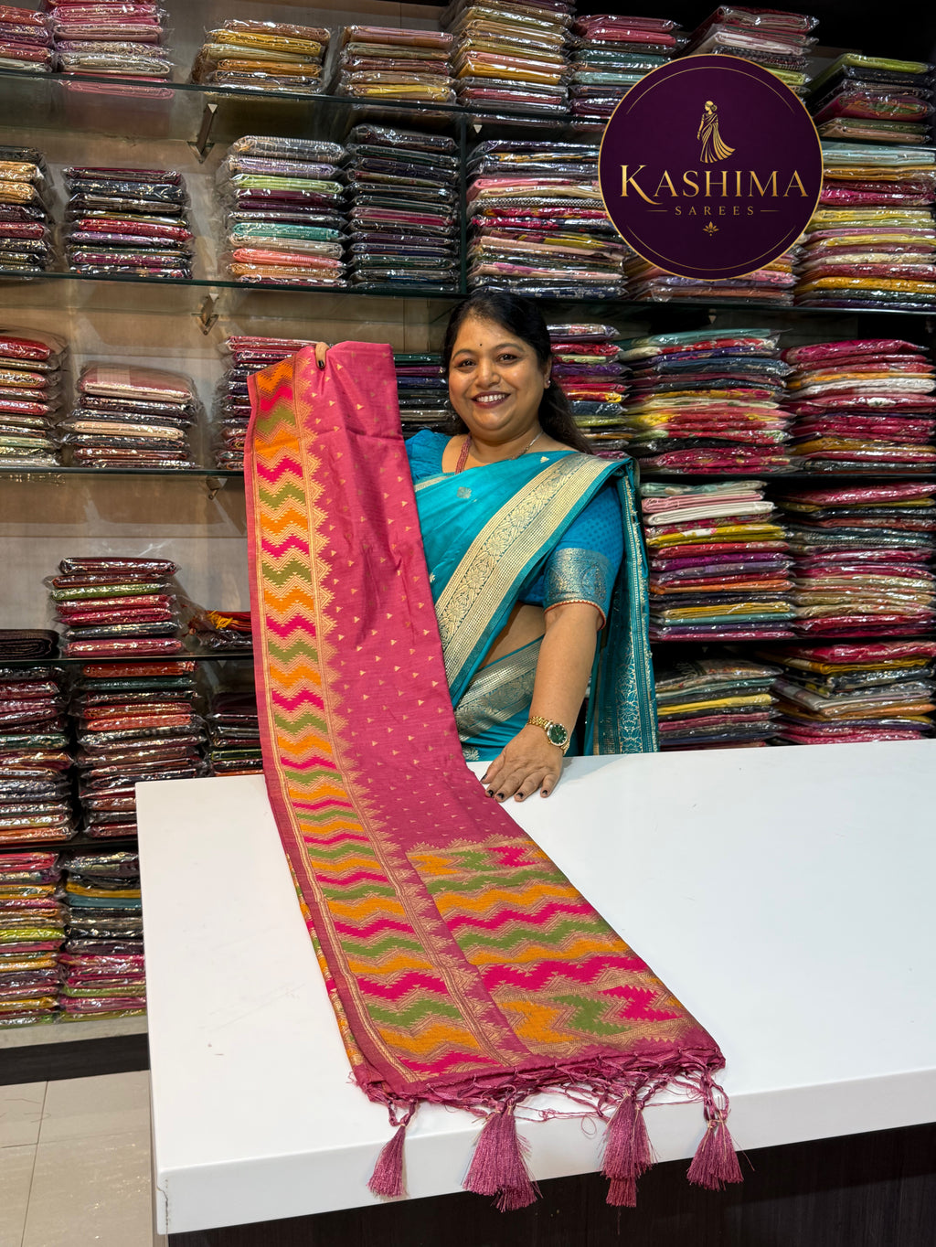 BAN-05 | Banarasi Zari Butta Jute Banarasi Saree