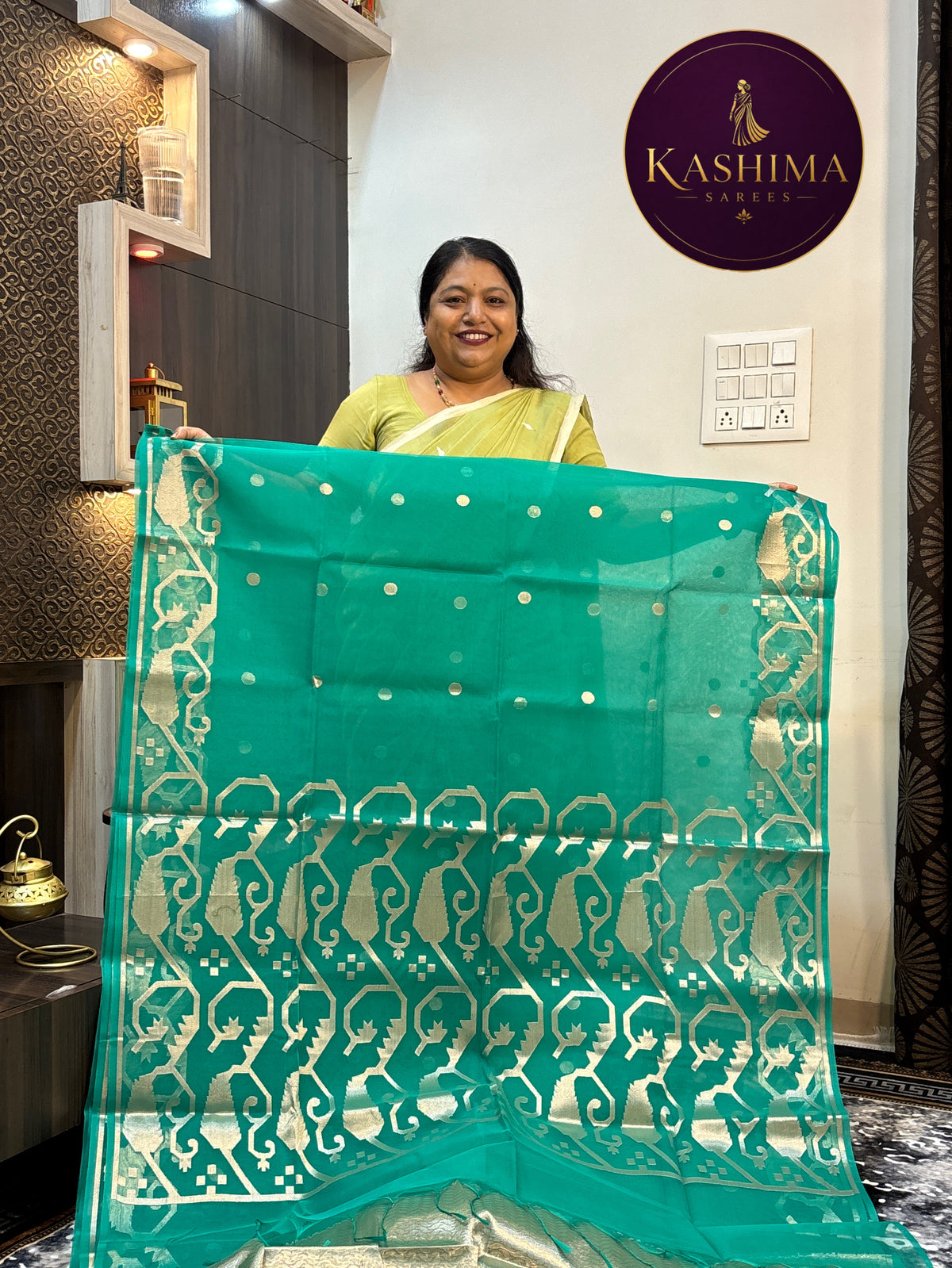 VRIN-07 | Organza Banarasi Zari Work Saree