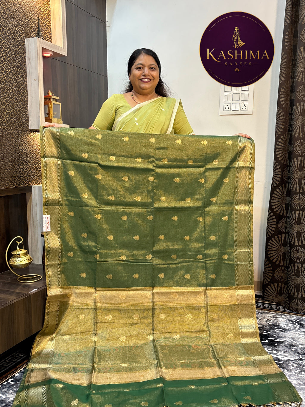 VRIN-10 | Tissue Kamal Butta Vrinda Cotton Saree