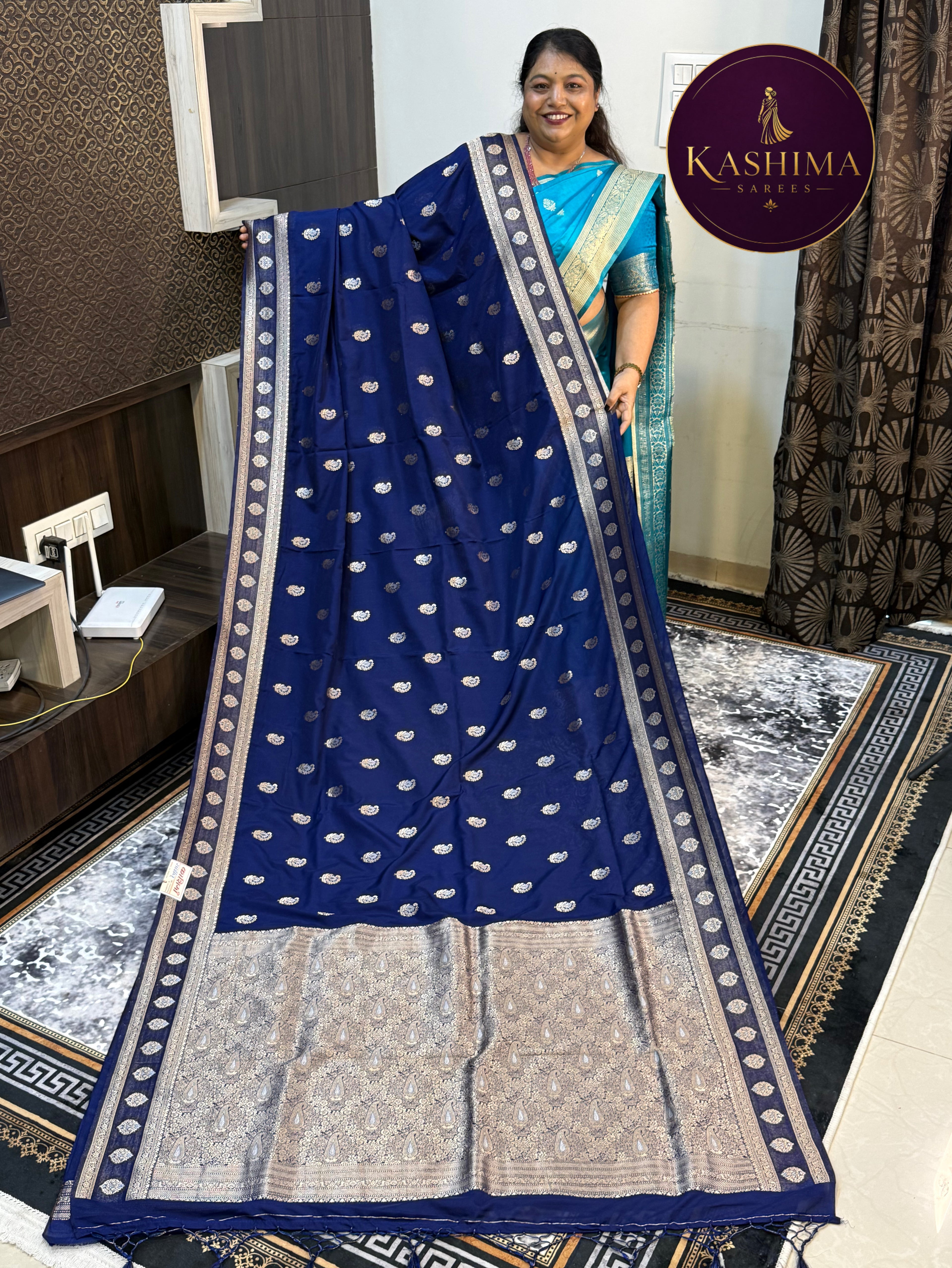 BAN-10 | Premium Banarasi Butta Saree with Rich Pallu