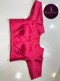Plain Stretchable Padded Blouse – Vibrant Pink